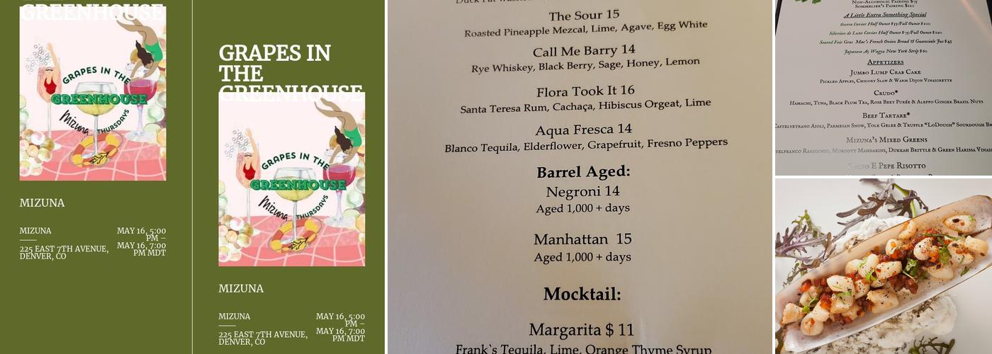 Mizuna Menu