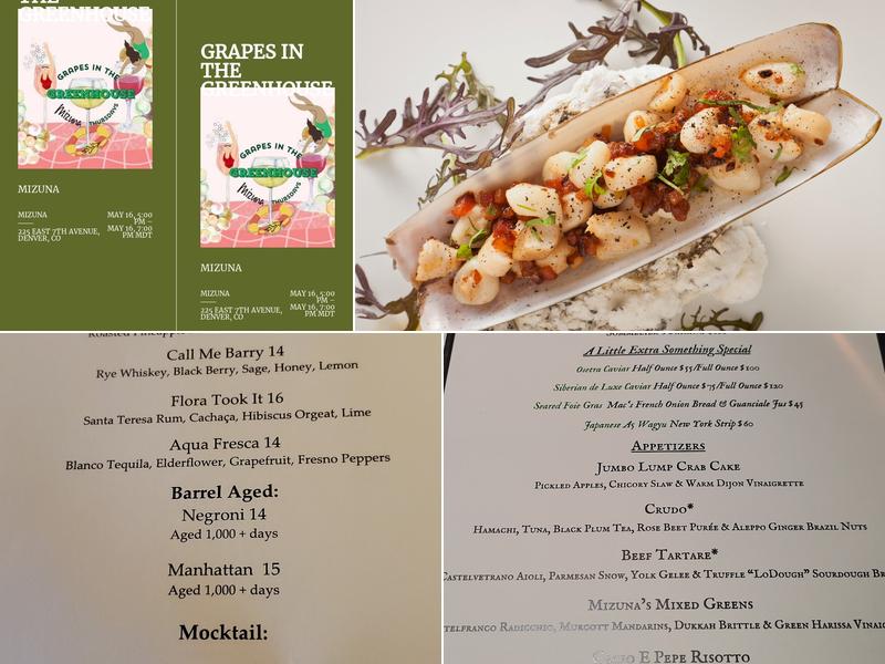 Mizuna Menu