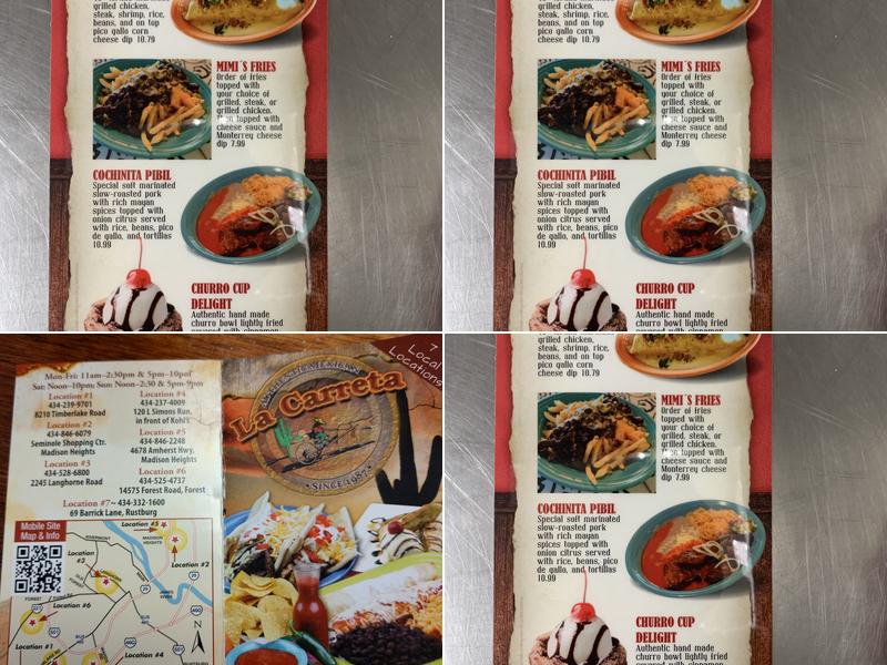 La Carreta Menu