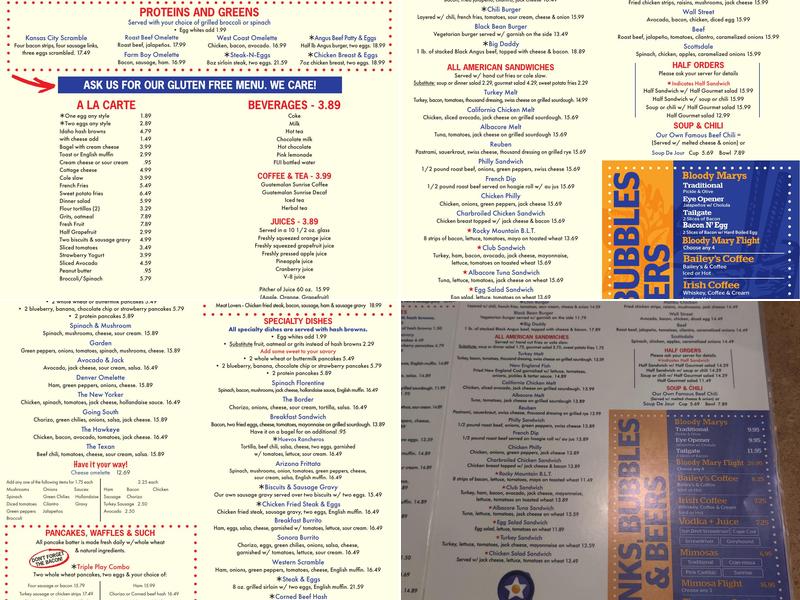 U.S. Egg Breakfast & Lunch Tempe Menu
