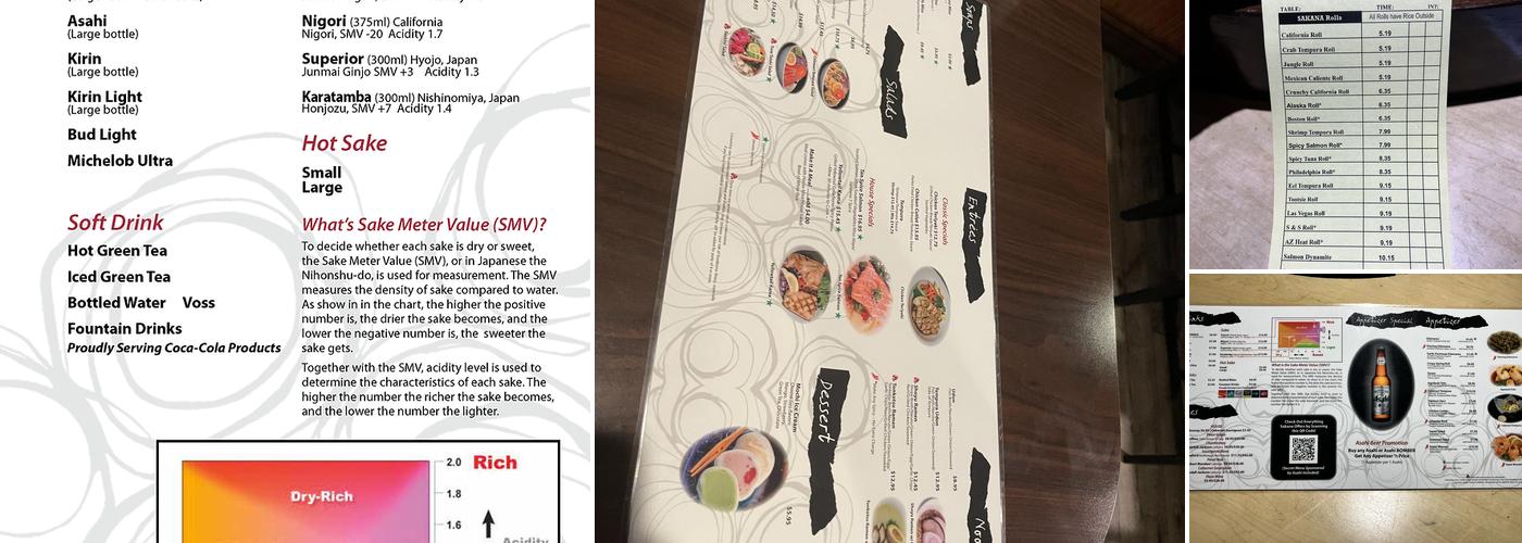 Sakana Sushi & Grill Menu