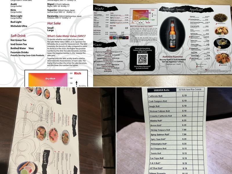 Sakana Sushi & Grill Menu