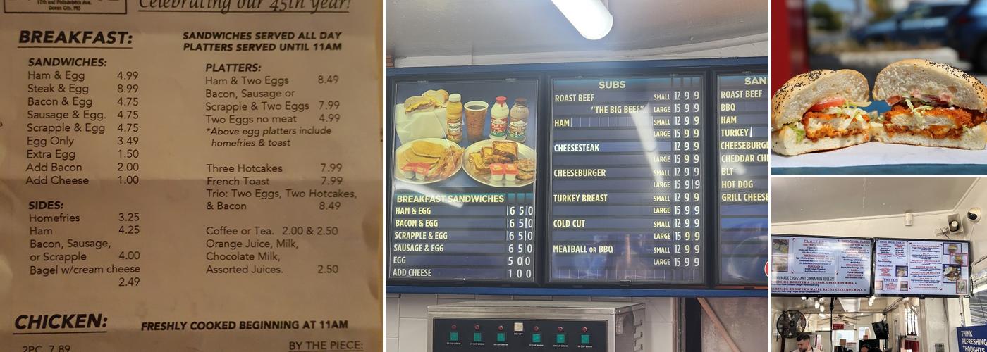 Anthony's Carryout Menu