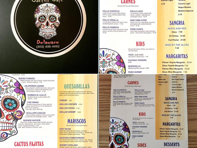Luna's Cactus Cafe Menu