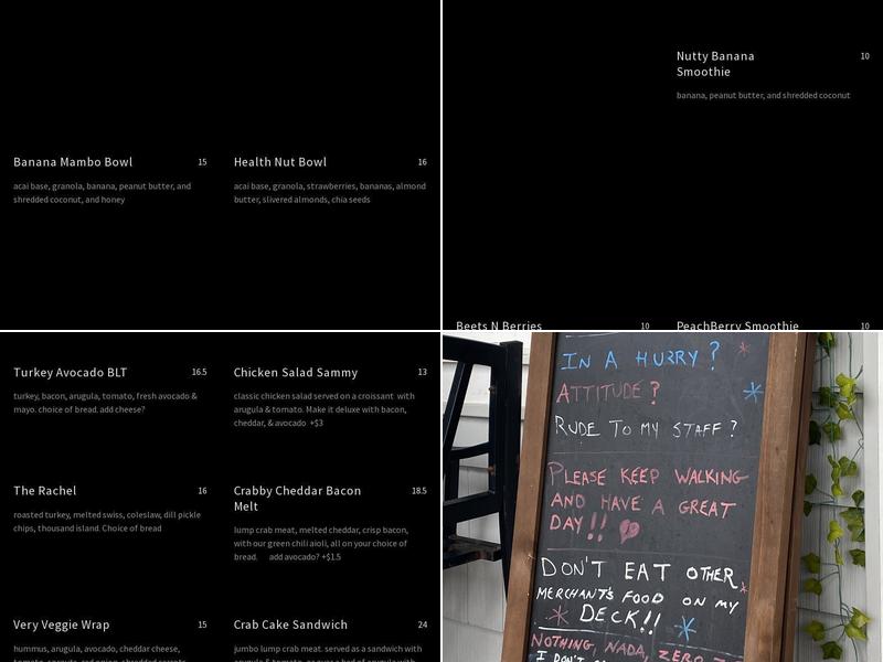 Turtle Beach Cafe Menu