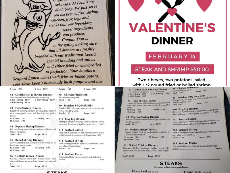 Leon's Catfish & Shrimp Restaurant Menu
