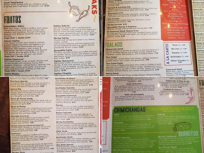 Ameca Restaurant Menu