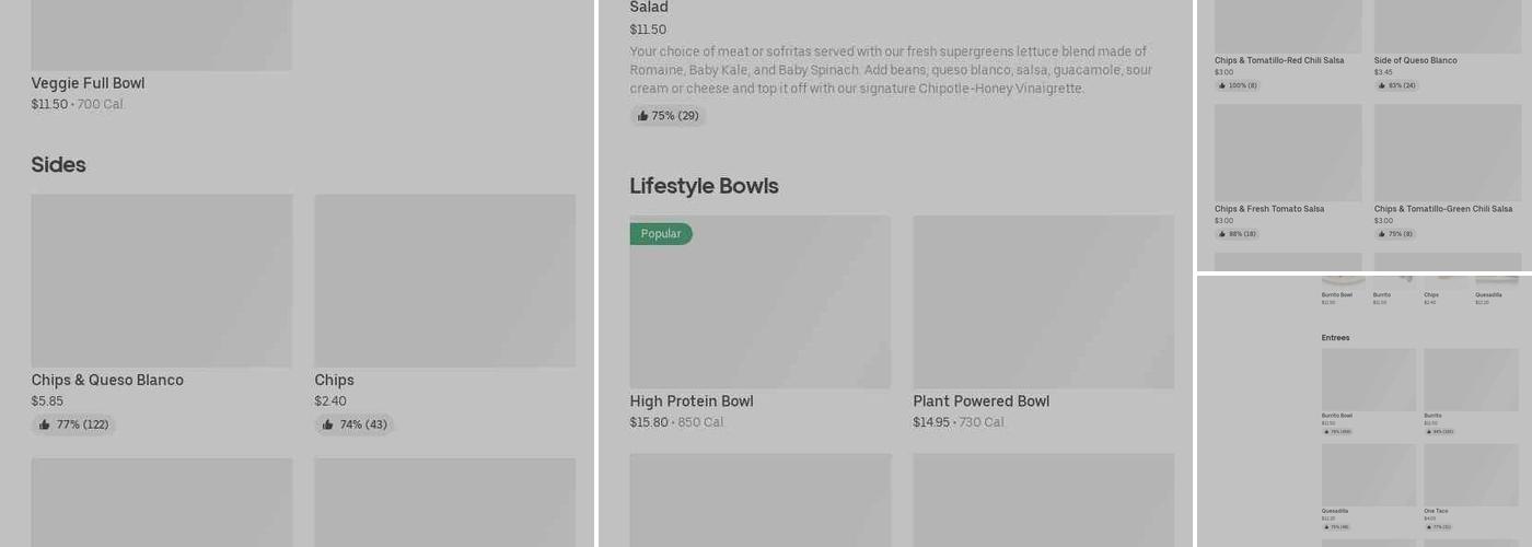 Chipotle Mexican Grill Menu