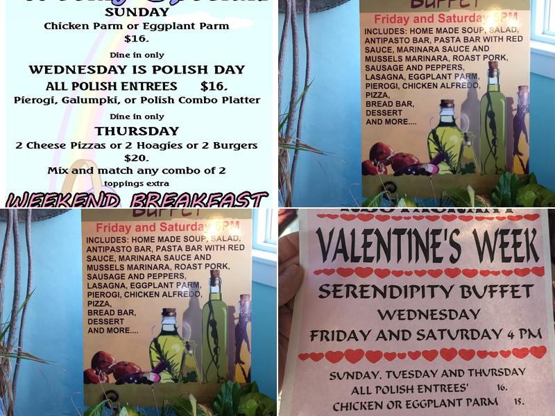 Serendipity Restaurant Menu