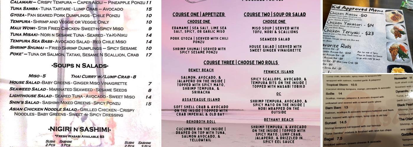 Misaki Restaurant Menu