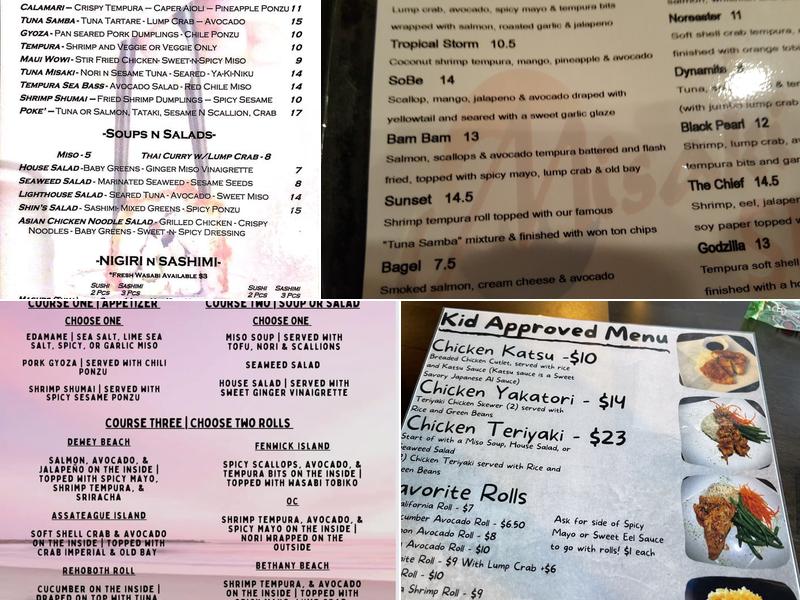 Misaki Restaurant Menu