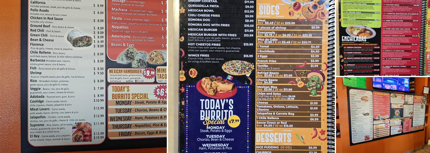 Jalapeño's Restaurant Menu