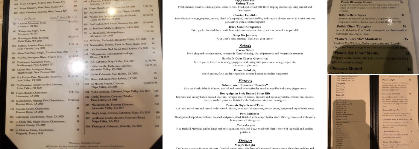 Hobbit Restaurant Menu