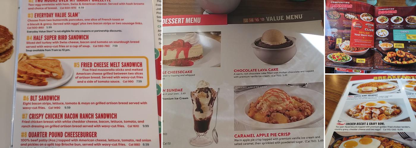 Denny's Menu