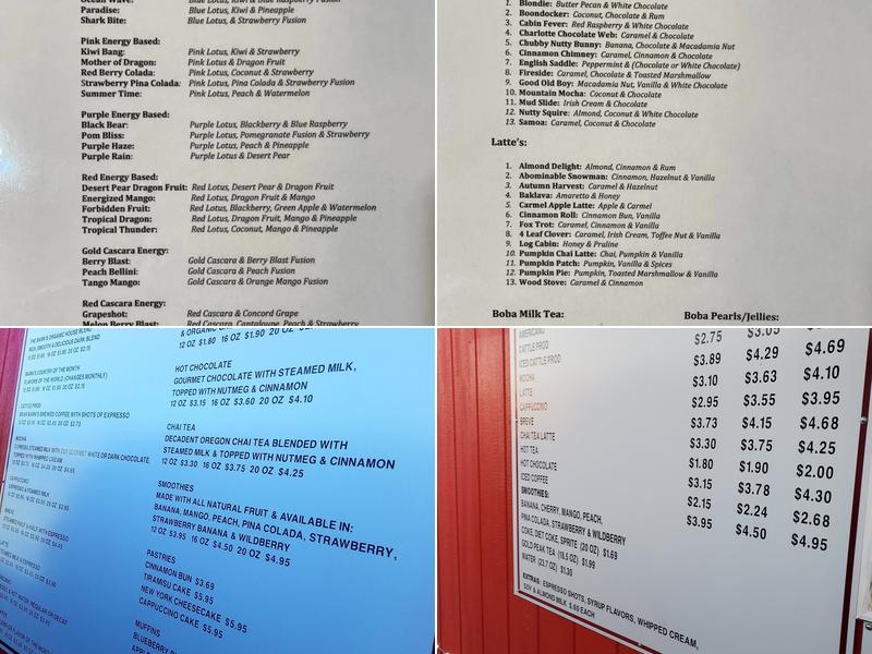 The Bean Barn Menu
