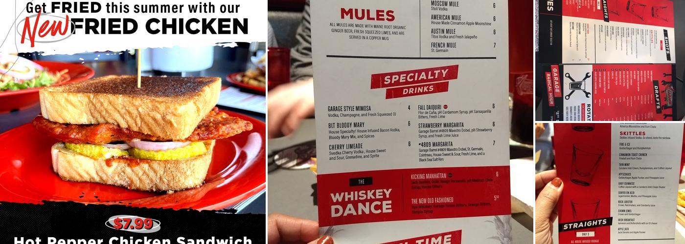 Smitty's Garage Burgers & Beer Menu