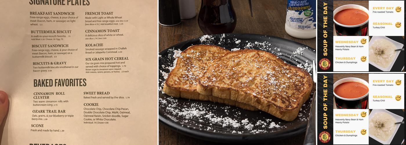 Stone Mill Cafe Menu