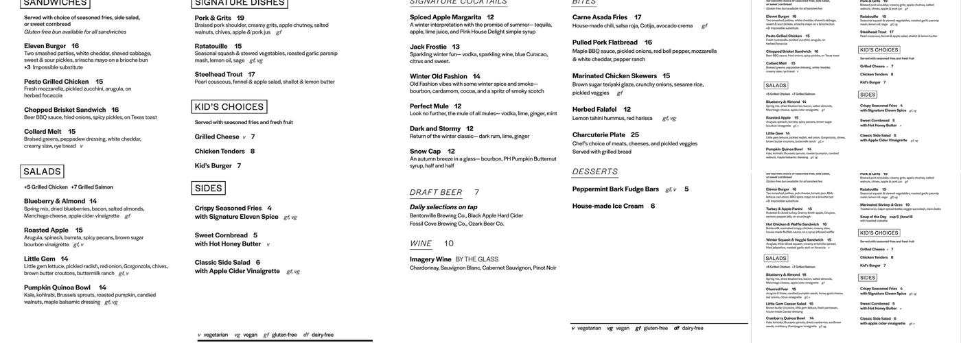 Eleven At Crystal Bridges Menu