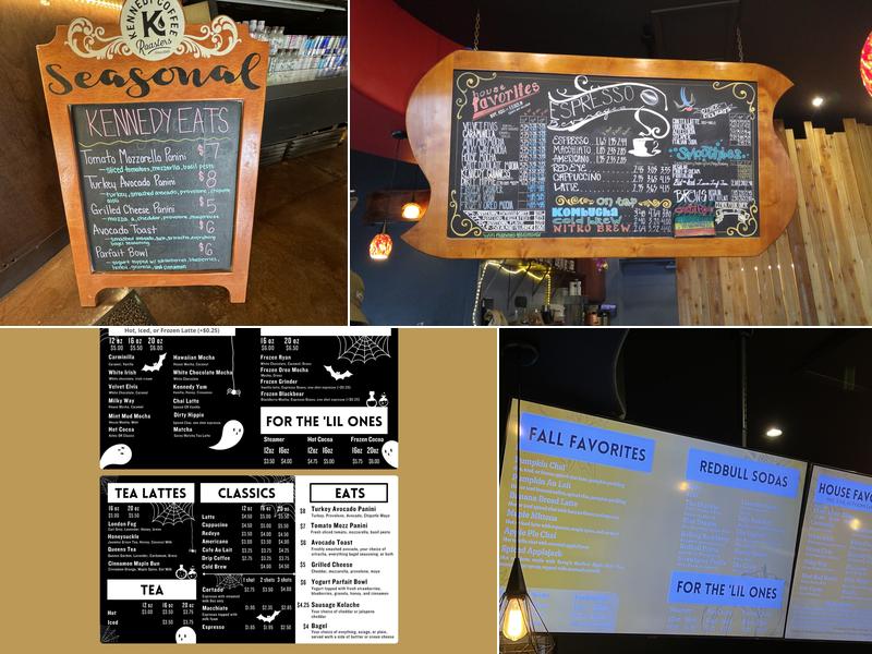 Kennedy Coffee Menu