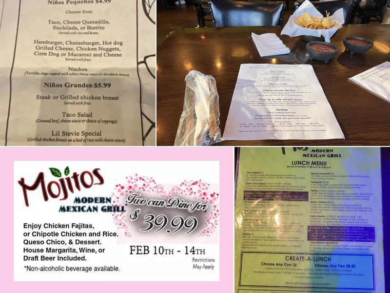 Mojitos Modern Mexican Grill Menu