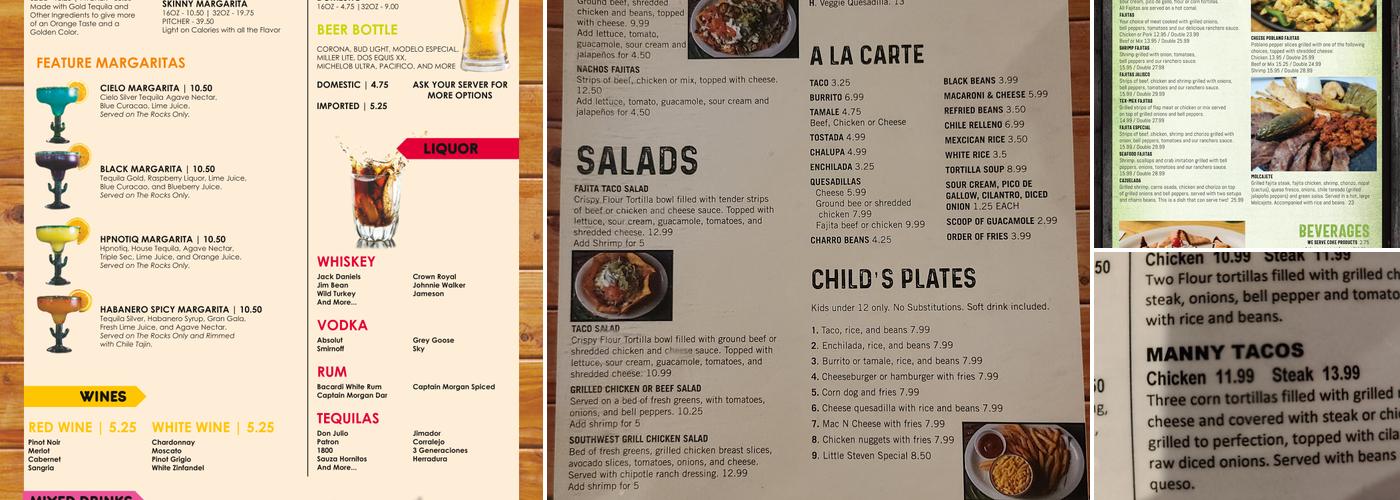 Las Fajitas Menu