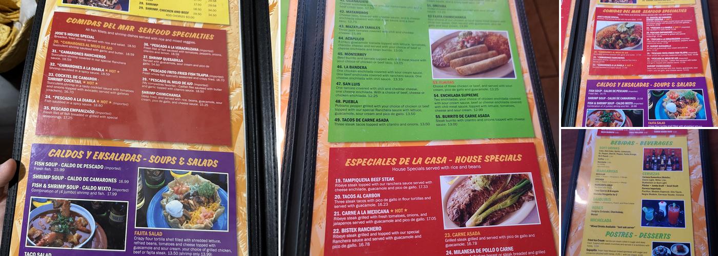 Las Palmas Menu