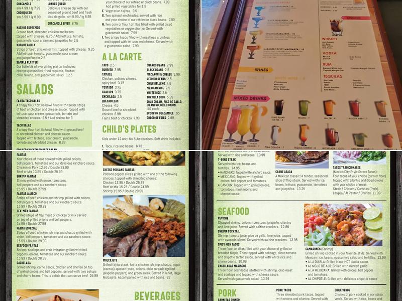 Las Fajitas Springdale - Mexican Restaurant Menu