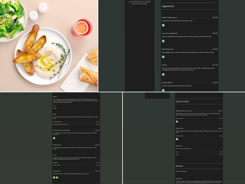 Al Ryan Menu