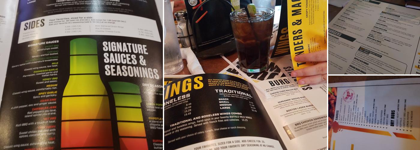 Buffalo Wild Wings Menu