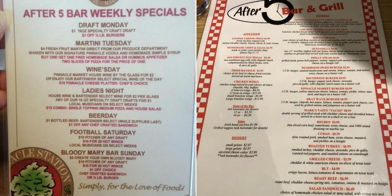 After 5 Menu