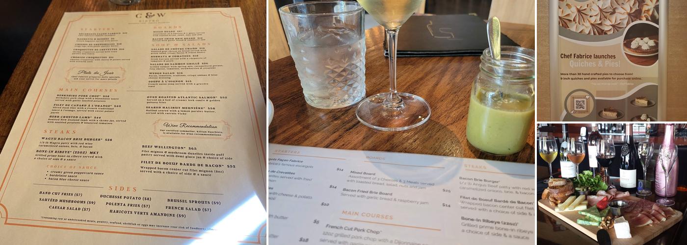 Cuisine & Wine Bistro Menu