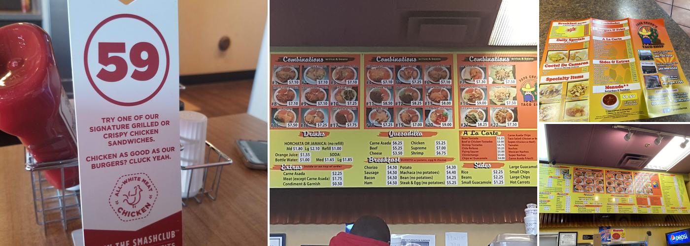 Papa Chevo's Taco Shop Menu