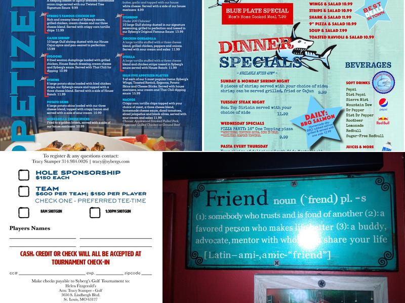 Syberg's Gravois Menu