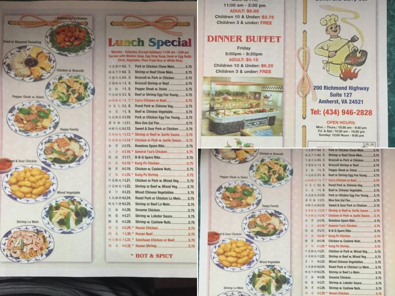 Number One Wok Menu