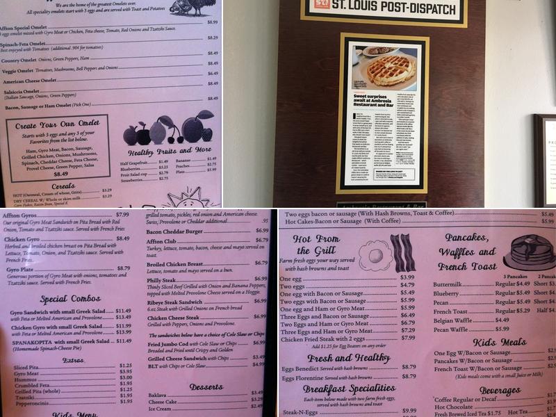 Ambrosia Restaurant & Bar Menu