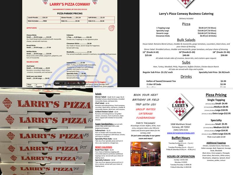 Larry's Pizza Conway Menu