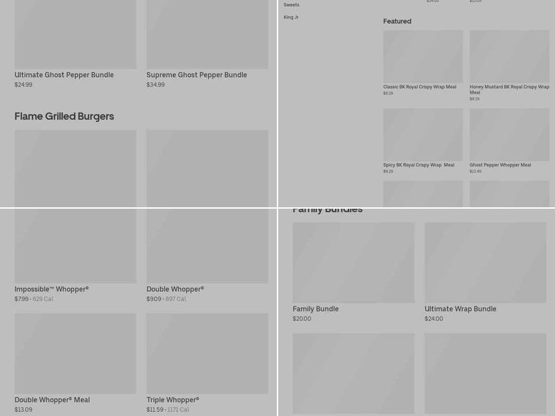 Burger King Menu