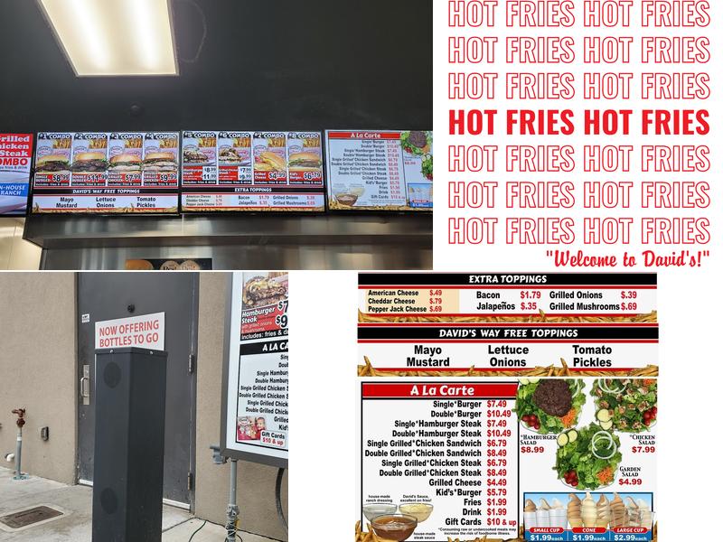 David’s Burgers Menu