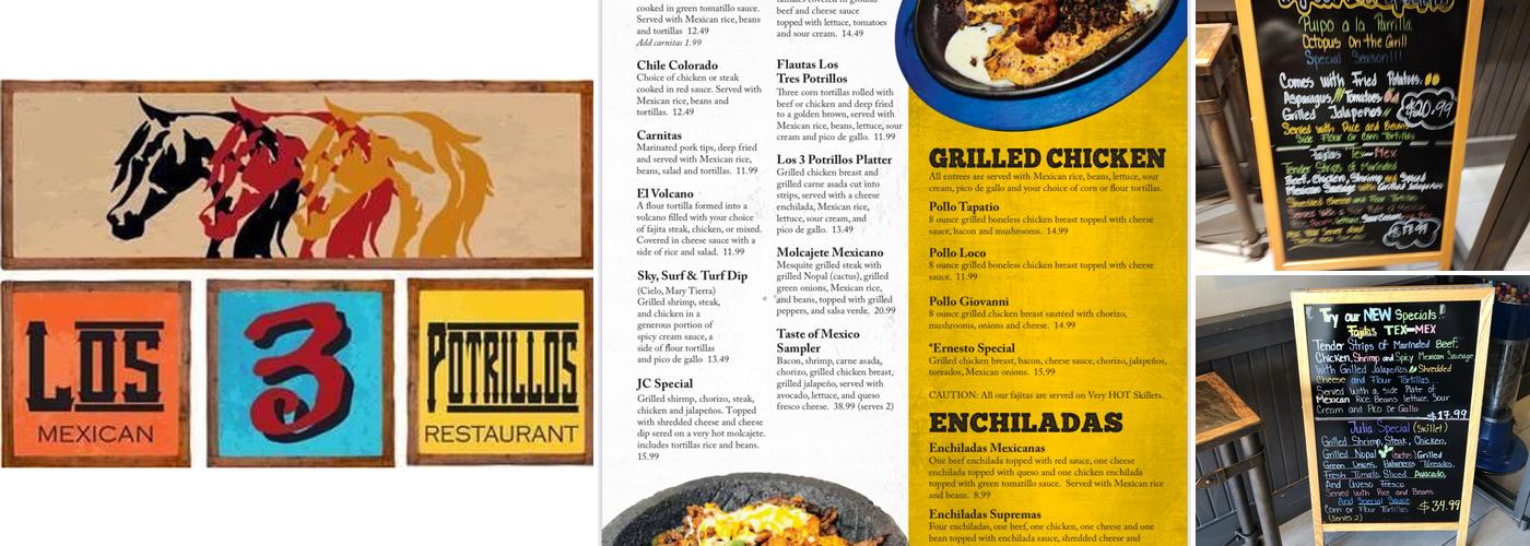 Los 3 Potrillos Menu