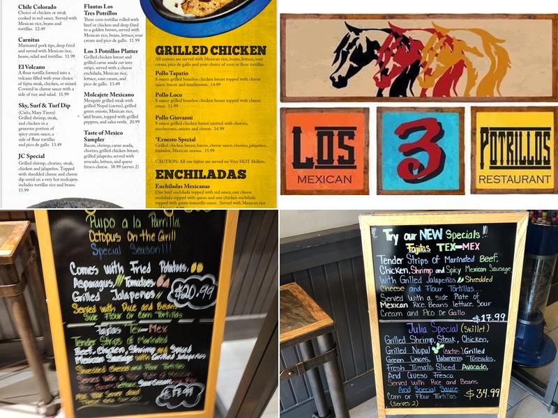 Los 3 Potrillos Menu