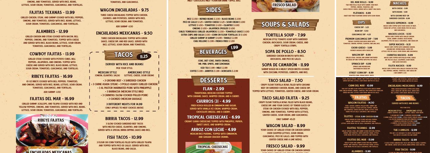 Taco Wagon Menu