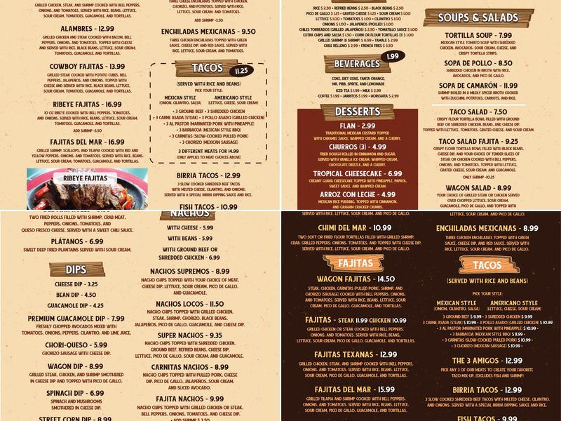Taco Wagon Menu
