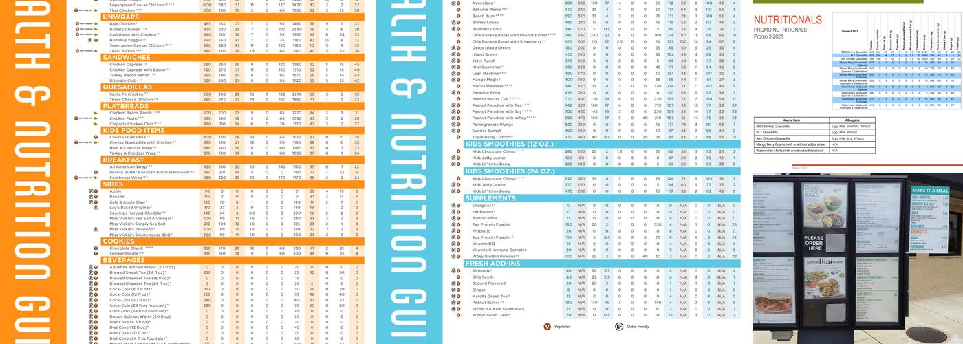 Tropical Smoothie Cafe Menu