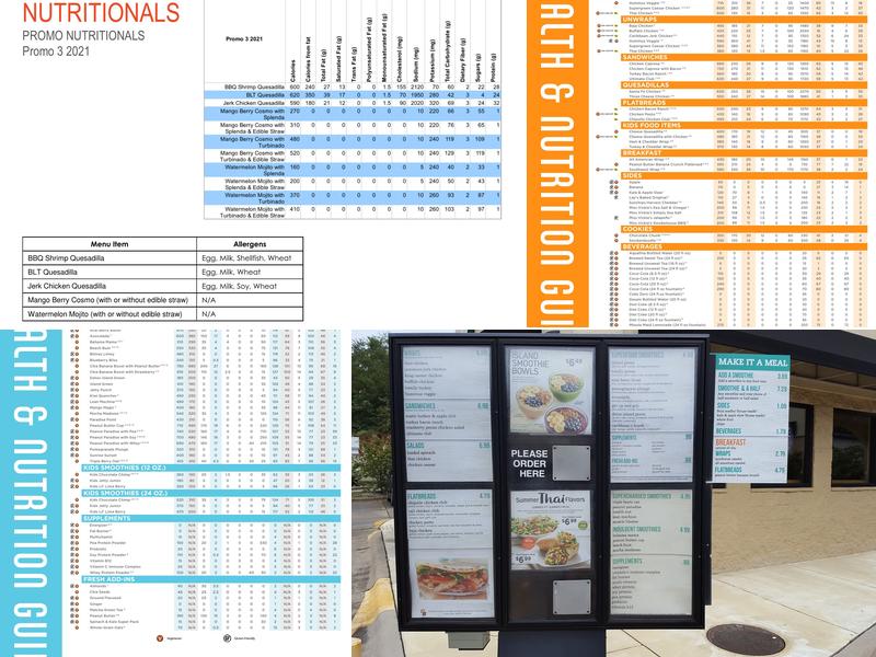 Tropical Smoothie Cafe Menu