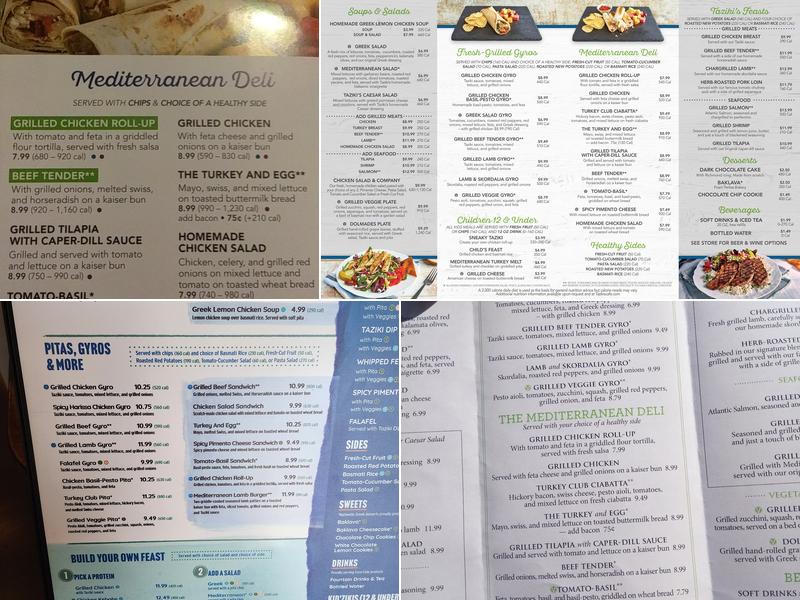 Taziki's Mediterranean Cafe - Chenal Creek Menu