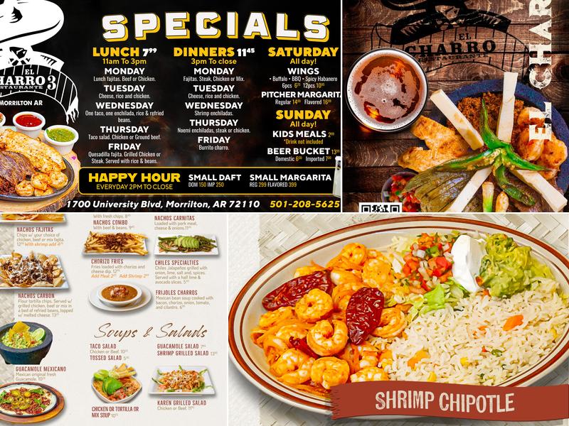 El Charro 3 Menu