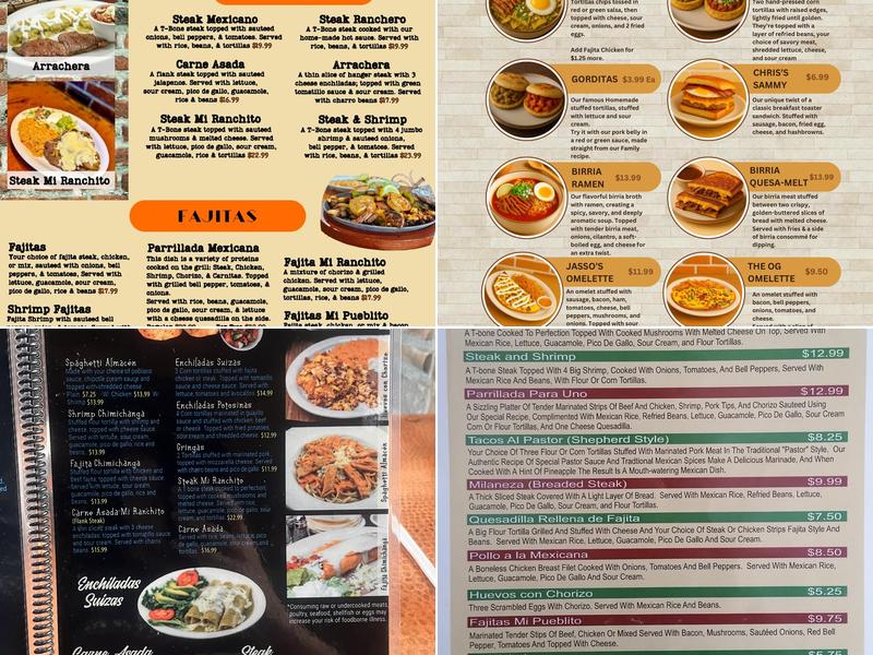 Mi Ranchito Menu