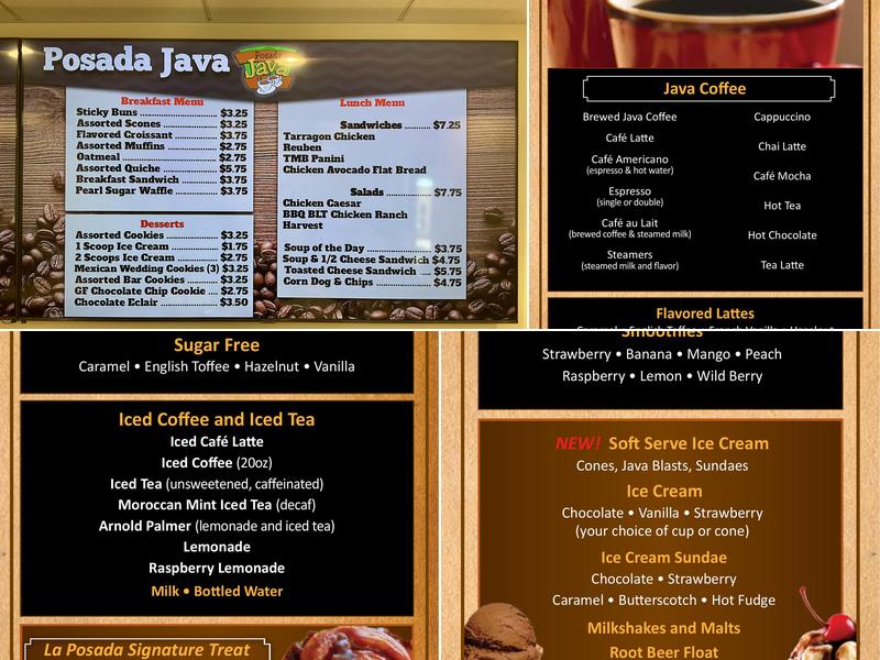 Posada Java Menu
