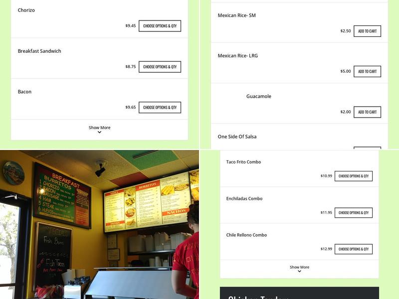 Papa Locos Tacos & Burgers Menu