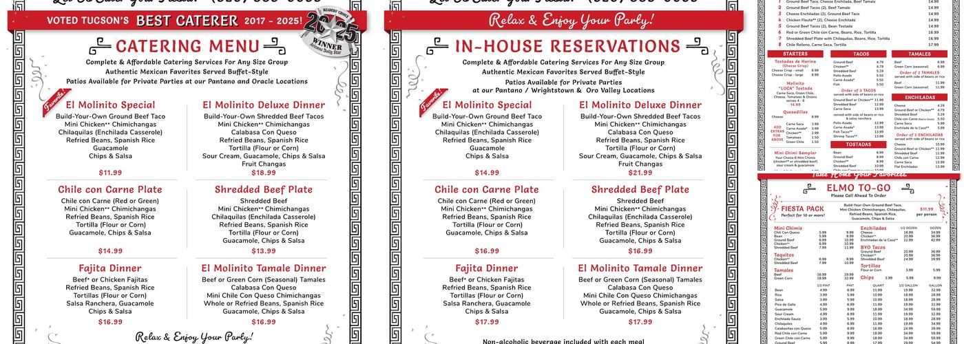 El Molinito Menu